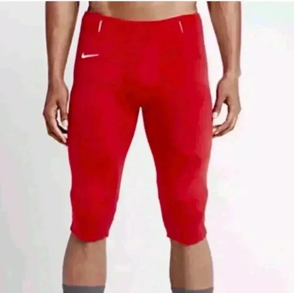 Nike Men's Open Field Football Pants Scarlet Red/ White #615745/658 NWT M or L - Picture 2 of 10